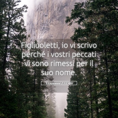 Picture 05 - 1 Giovanni 2:12 RIV - Figliuoletti, io vi scrivo perché i vostri - Bible Verse Picture