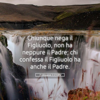 Picture 05 - 1 Giovanni 2:23 RIV - Chiunque nega il Figliuolo, non ha neppure il - Bible Verse Picture