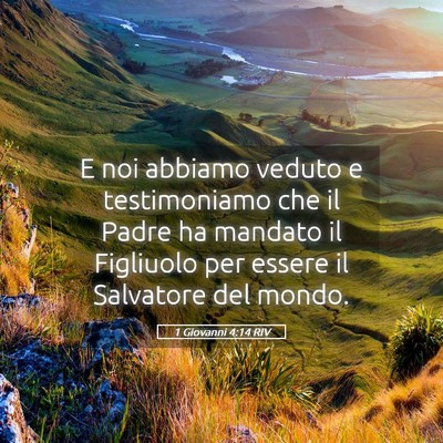 Picture 05 - 1 Giovanni 4:14 RIV - E noi abbiamo veduto e testimoniamo che il Padre - Bible Verse Picture