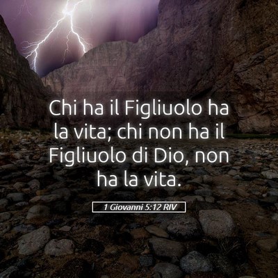 Picture 05 - 1 Giovanni 5:12 RIV - Chi ha il Figliuolo ha la vita; chi non ha il - Bible Verse Picture