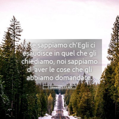 Picture 05 - 1 Giovanni 5:15 RIV - e se sappiamo ch’Egli ci esaudisce in quel che - Bible Verse Picture