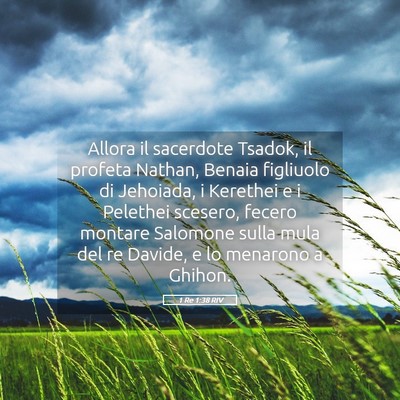 Picture 05 - 1 Re 1:38 RIV - Allora il sacerdote Tsadok, il profeta Nathan, - Bible Verse Picture