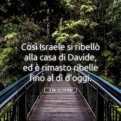 Picture 05 - 1 Re 12:19 RIV - Così Israele si ribellò alla casa di Davide, ed - Bible Verse Picture