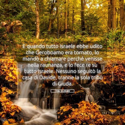 Picture 05 - 1 Re 12:20 RIV - E quando tutto Israele ebbe udito che Geroboamo - Bible Verse Picture