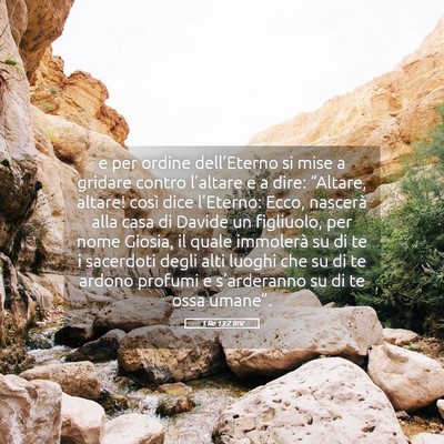 Picture 05 - 1 Re 13:2 RIV - e per ordine dell’Eterno si mise a gridare - Bible Verse Picture