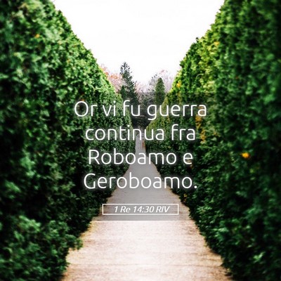 Picture 05 - 1 Re 14:30 RIV - Or vi fu guerra continua fra Roboamo e - Bible Verse Picture