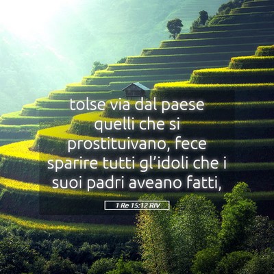 Picture 05 - 1 Re 15:12 RIV - tolse via dal paese quelli che si prostituivano, - Bible Verse Picture