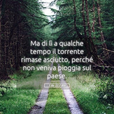 Picture 05 - 1 Re 17:7 RIV - Ma di lì a qualche tempo il torrente rimase - Bible Verse Picture