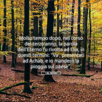 Picture 05 - 1 Re 18:1 RIV - Molto tempo dopo, nel corso del terzo anno, la - Bible Verse Picture