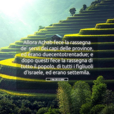 Picture 05 - 1 Re 20:15 RIV - Allora Achab fece la rassegna de’ servi dei - Bible Verse Picture