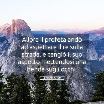 Picture 05 - 1 Re 20:38 RIV - Allora il profeta andò ad aspettare il re sulla - Bible Verse Picture