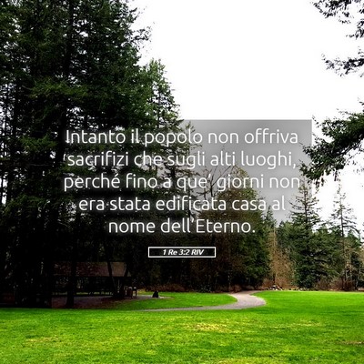 Picture 05 - 1 Re 3:2 RIV - Intanto il popolo non offriva sacrifizi che sugli - Bible Verse Picture