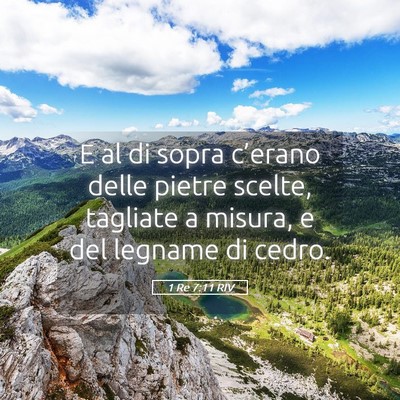 Picture 05 - 1 Re 7:11 RIV - E al di sopra c’erano delle pietre scelte, - Bible Verse Picture