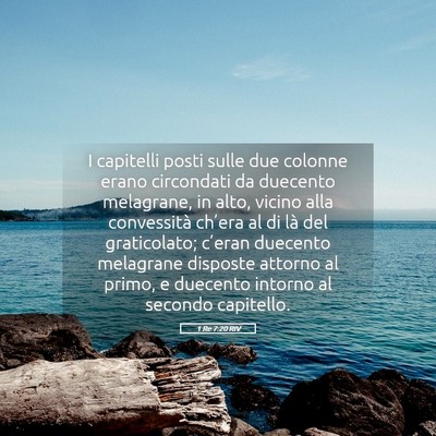 Picture 05 - 1 Re 7:20 RIV - I capitelli posti sulle due colonne erano - Bible Verse Picture