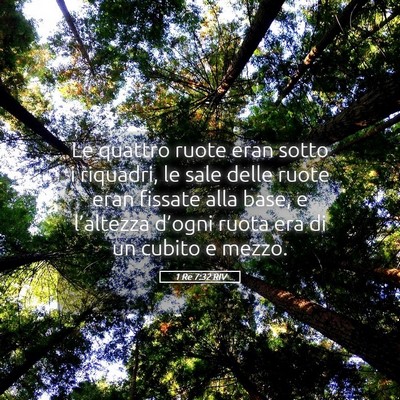 Picture 05 - 1 Re 7:32 RIV - Le quattro ruote eran sotto i riquadri, le sale - Bible Verse Picture