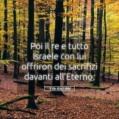 Picture 05 - 1 Re 8:62 RIV - Poi il re e tutto Israele con lui offriron dei - Bible Verse Picture