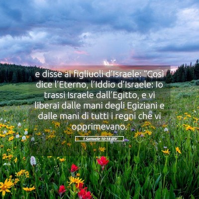 Picture 05 - 1 Samuele 10:18 RIV - e disse ai figliuoli d’Israele: “Così dice - Bible Verse Picture