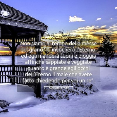 Picture 05 - 1 Samuele 12:17 RIV - Non siamo al tempo della mèsse del grano? Io - Bible Verse Picture