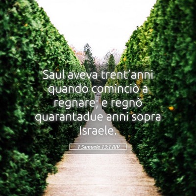 Picture 05 - 1 Samuele 13:1 RIV - Saul aveva trent’anni quando cominciò a - Bible Verse Picture