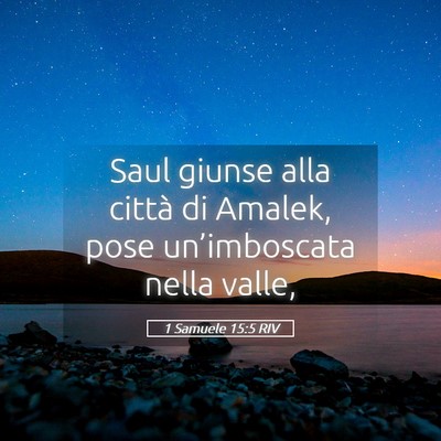 Picture 05 - 1 Samuele 15:5 RIV - Saul giunse alla città di Amalek, pose - Bible Verse Picture