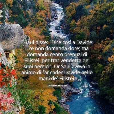 Picture 05 - 1 Samuele 18:25 RIV - E Saul disse: “Dite così a Davide: Il re non - Bible Verse Picture