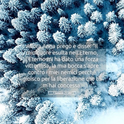 Picture 05 - 1 Samuele 2:1 RIV - Allora Anna pregò e disse: “Il mio cuore - Bible Verse Picture