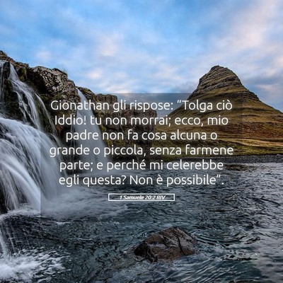 Picture 05 - 1 Samuele 20:2 RIV - Gionathan gli rispose: “Tolga ciò Iddio! tu - Bible Verse Picture