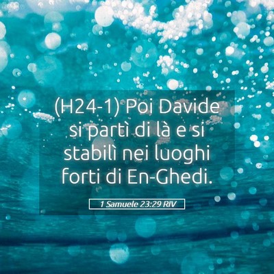 Picture 05 - 1 Samuele 23:29 RIV - (H24-1) Poi Davide si partì di là e si stabilì - Bible Verse Picture