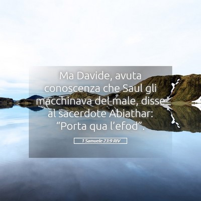 Picture 05 - 1 Samuele 23:9 RIV - Ma Davide, avuta conoscenza che Saul gli - Bible Verse Picture