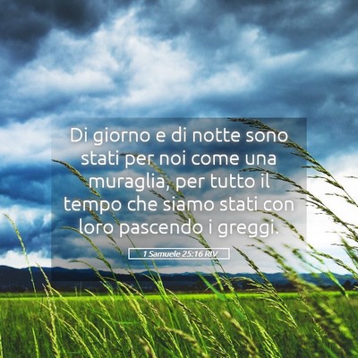 Picture 05 - 1 Samuele 25:16 RIV - Di giorno e di notte sono stati per noi come una - Bible Verse Picture