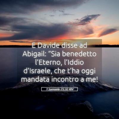 Picture 05 - 1 Samuele 25:32 RIV - E Davide disse ad Abigail: “Sia benedetto - Bible Verse Picture