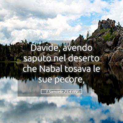 Picture 05 - 1 Samuele 25:4 RIV - Davide, avendo saputo nel deserto che Nabal - Bible Verse Picture