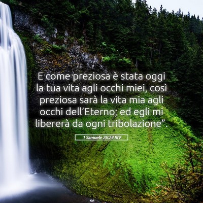 Picture 05 - 1 Samuele 26:24 RIV - E come preziosa è stata oggi la tua vita agli - Bible Verse Picture