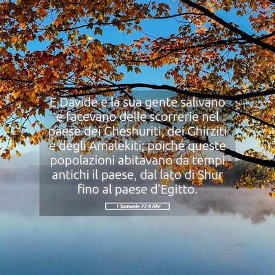 Picture 05 - 1 Samuele 27:8 RIV - E Davide e la sua gente salivano e facevano delle - Bible Verse Picture