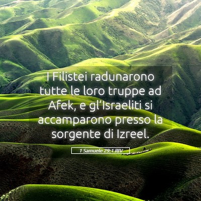 Picture 05 - 1 Samuele 29:1 RIV - I Filistei radunarono tutte le loro truppe ad - Bible Verse Picture