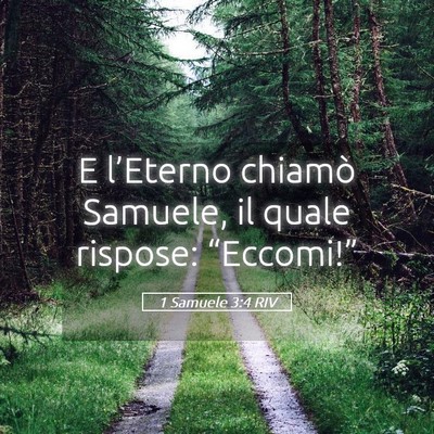 Picture 05 - 1 Samuele 3:4 RIV - E l’Eterno chiamò Samuele, il quale rispose: - Bible Verse Picture