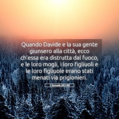 Picture 05 - 1 Samuele 30:3 RIV - Quando Davide e la sua gente giunsero alla - Bible Verse Picture
