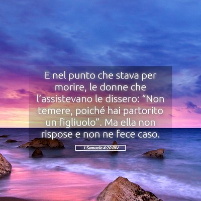 Picture 05 - 1 Samuele 4:20 RIV - E nel punto che stava per morire, le donne che - Bible Verse Picture