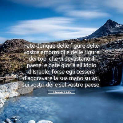 Picture 05 - 1 Samuele 6:5 RIV - Fate dunque delle figure delle vostre emorroidi e - Bible Verse Picture