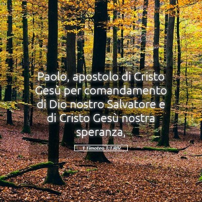 Picture 05 - 1 Timoteo 1:1 RIV - Paolo, apostolo di Cristo Gesù per comandamento - Bible Verse Picture