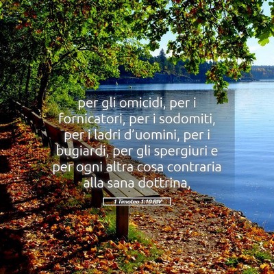 Picture 05 - 1 Timoteo 1:10 RIV - per gli omicidi, per i fornicatori, per i - Bible Verse Picture