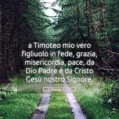 Picture 05 - 1 Timoteo 1:2 RIV - a Timoteo mio vero figliuolo in fede, grazia, - Bible Verse Picture