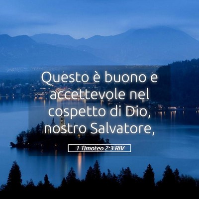 Picture 05 - 1 Timoteo 2:3 RIV - Questo è buono e accettevole nel cospetto di - Bible Verse Picture