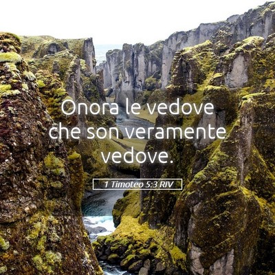 Picture 05 - 1 Timoteo 5:3 RIV - Onora le vedove che son veramente - Bible Verse Picture
