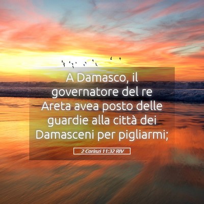 Picture 05 - 2 Corinzi 11:32 RIV - A Damasco, il governatore del re Areta avea posto - Bible Verse Picture