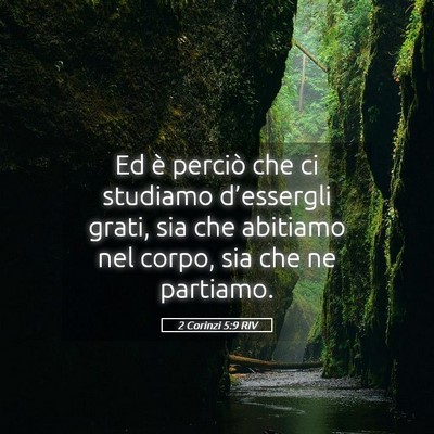 Picture 05 - 2 Corinzi 5:9 RIV - Ed è perciò che ci studiamo d’essergli grati, - Bible Verse Picture