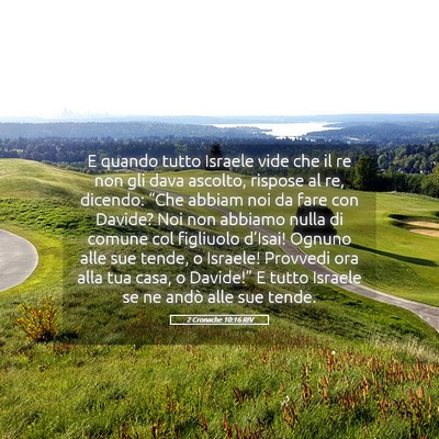 Picture 05 - 2 Cronache 10:16 RIV - E quando tutto Israele vide che il re non gli - Bible Verse Picture