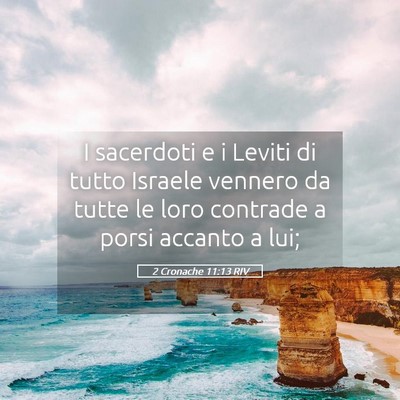 Picture 05 - 2 Cronache 11:13 RIV - I sacerdoti e i Leviti di tutto Israele vennero - Bible Verse Picture