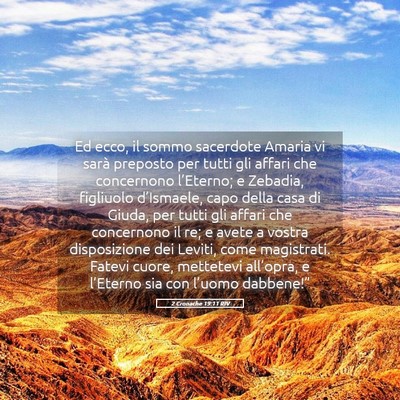 Picture 05 - 2 Cronache 19:11 RIV - Ed ecco, il sommo sacerdote Amaria vi sarà - Bible Verse Picture
