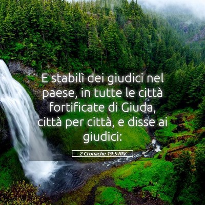 Picture 05 - 2 Cronache 19:5 RIV - E stabilì dei giudici nel paese, in tutte le - Bible Verse Picture